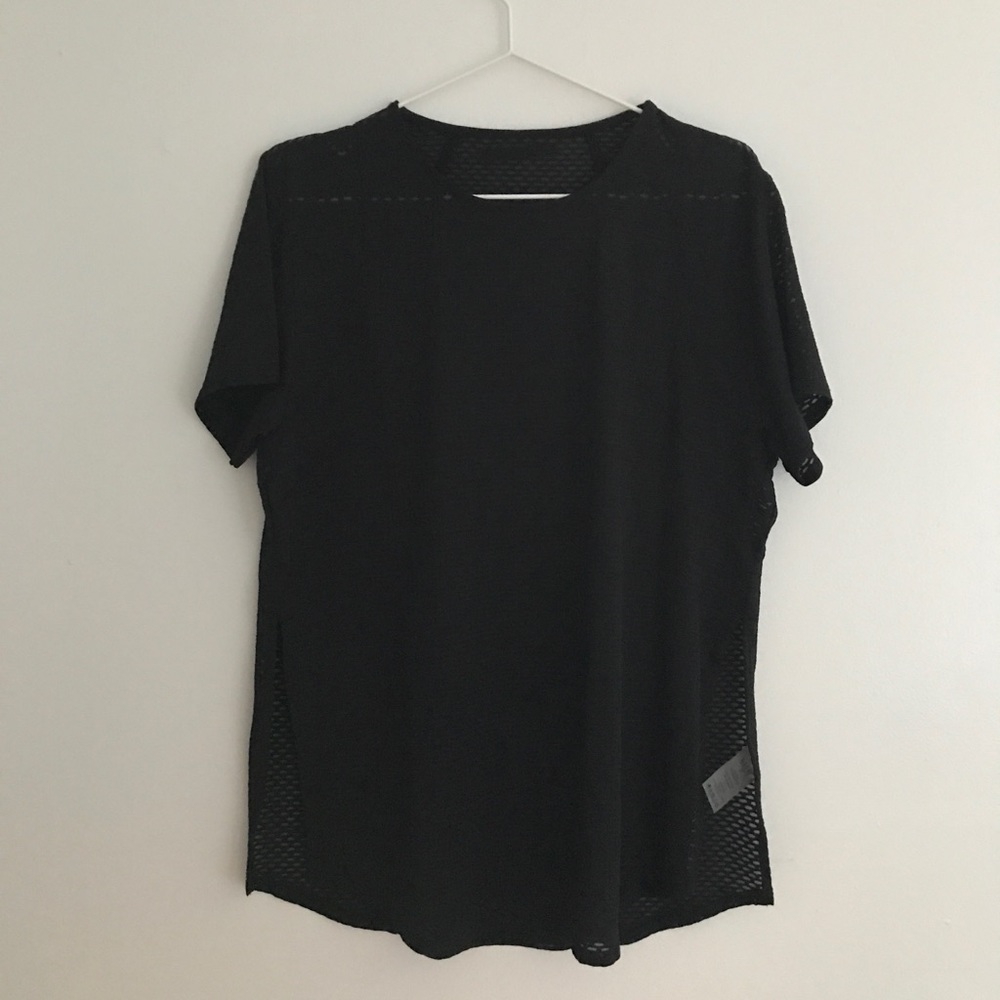 NWOT kith mesh short sleeve top long side slits